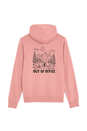 Hanorac subtire unisex Arco, print Out of office, Canyon Pink - spate
