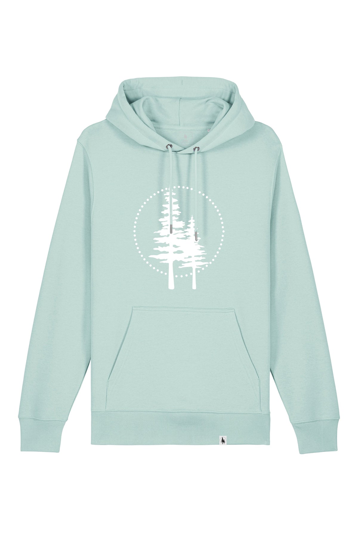 Hanorac subtire unisex Arco, print Logo cerc Empath, Caribbean Blue - față