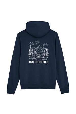 Hanorac subtire unisex Arco, print Out of office, Navy - spate