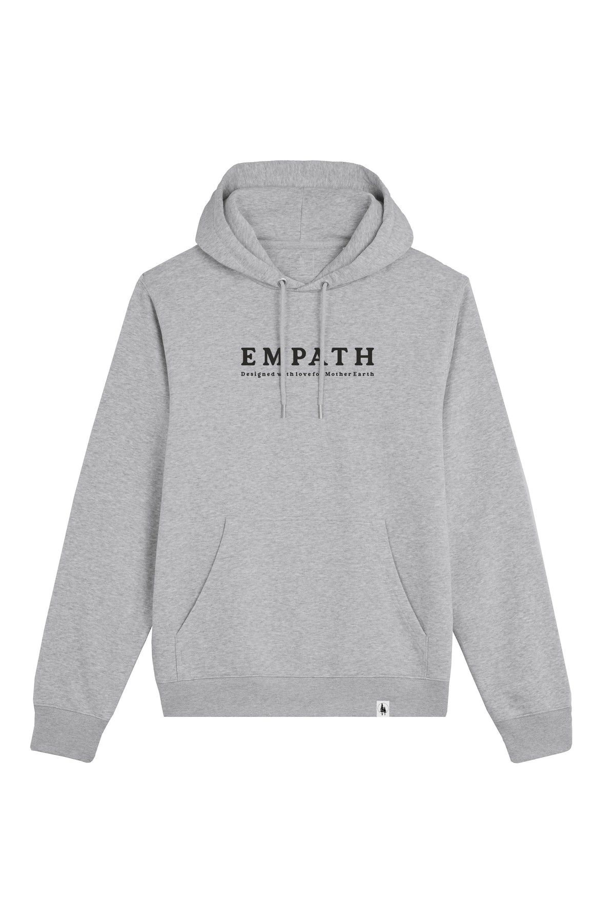 Hanorac subtire unisex Arco, print Mother earth, Heather Grey - față