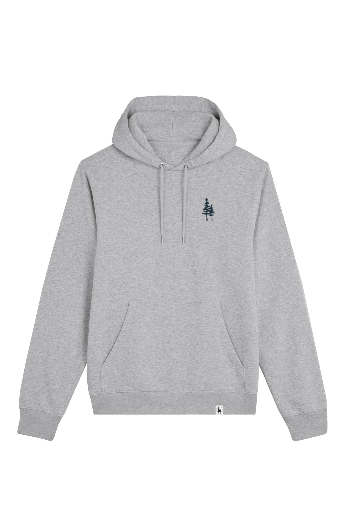 Hanorac subtire unisex Arco, print Logo Empath – Heather Grey – față