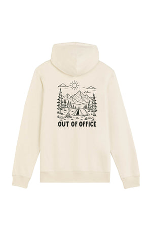 Hanorac subtire unisex Arco, print Out of office, Natural Raw - spate