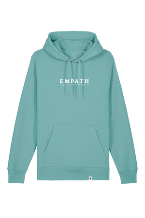 Hanorac subtire unisex Arco, print Mother earth, Teal Monstera - față