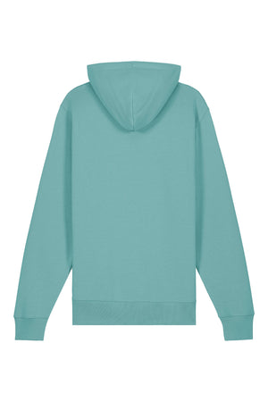 Hanorac subtire unisex Arco, print Logo Empath – Teal Monstera – spate