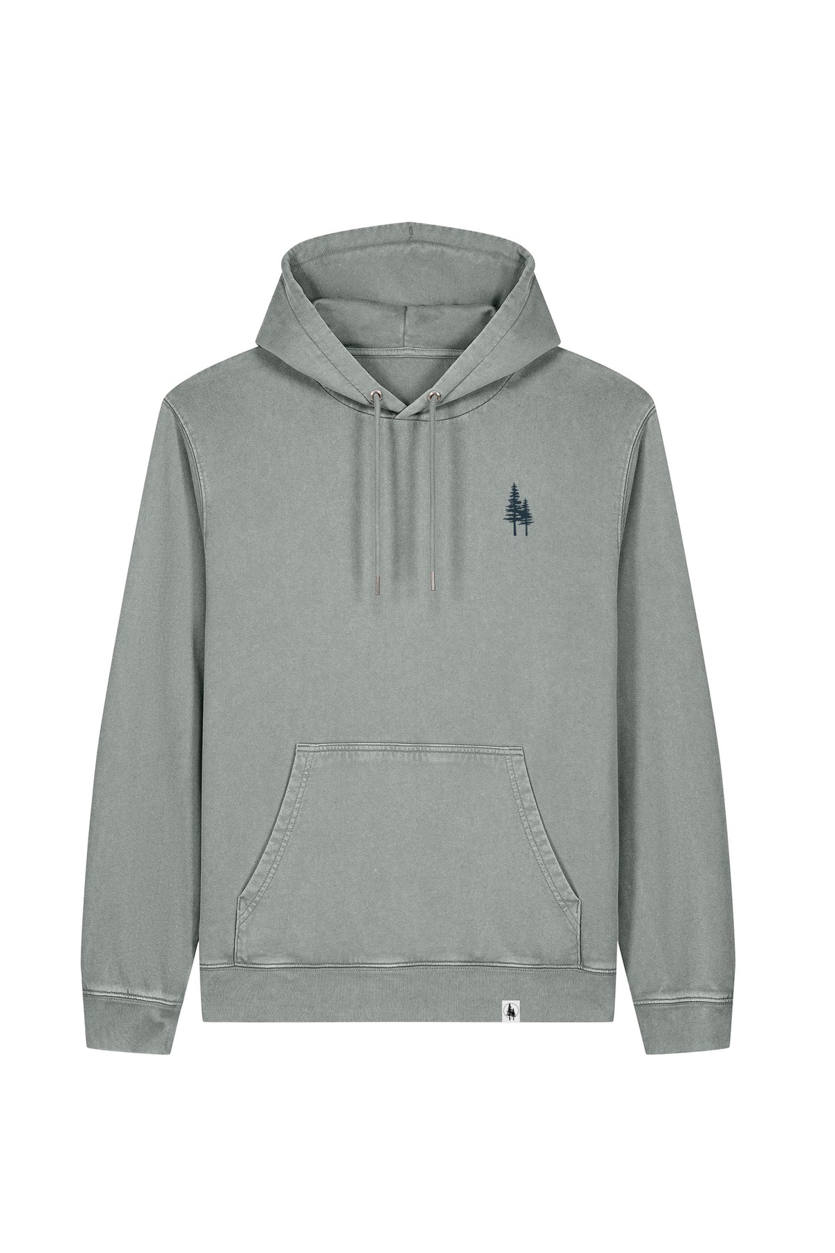 Hanorac unisex Arco Vintage, print Logo Empath – G. Dyed Misty Grey – față