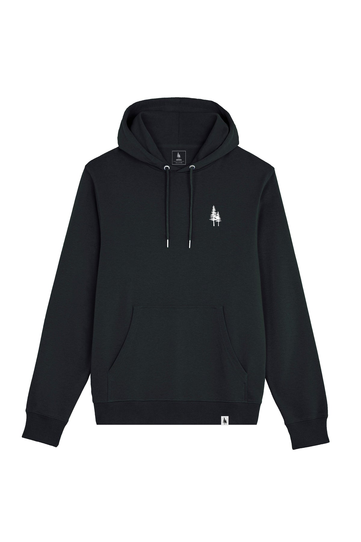 Hanorac subtire unisex Arco, print Logo Empath – Negru – față
