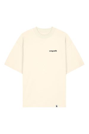 Tricou Blaro print Not all those who wander are lost Cream - fata