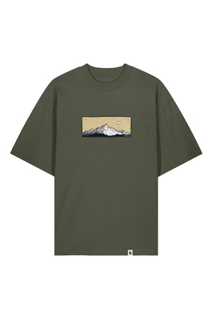 Tricou Blaro print Perfect View Khaki - fata