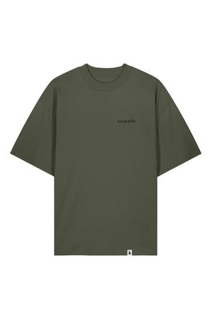 Tricou Blaro print Not all those who wander are lost Khaki - fata