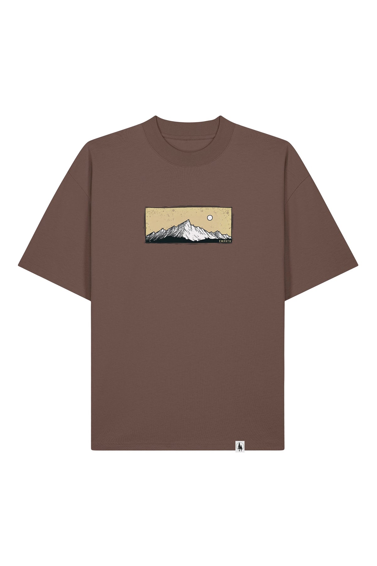 Tricou Blaro print Perfect View Mocha - fata