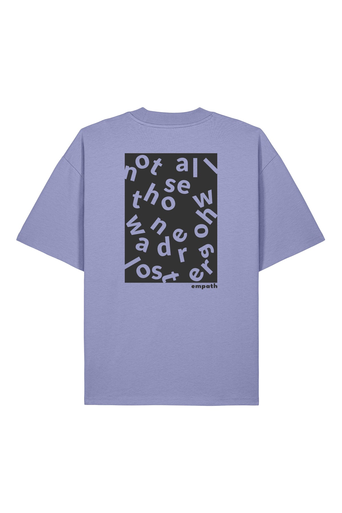 Tricou Blaro print Not all those who wander are lost Violet - spate