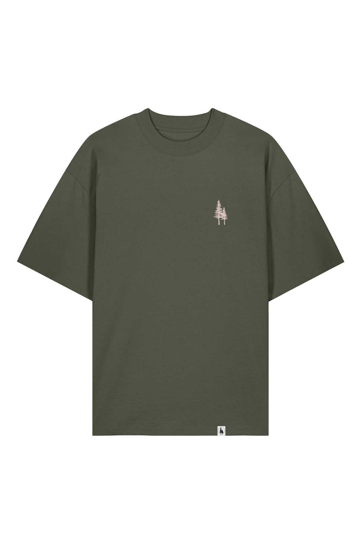 Tricou unisex Blaro, print Logo Empath – Khaki – față