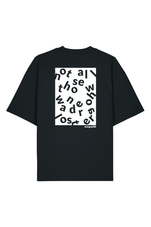 Tricou Blaro print Not all those who wander are lost Negru - spate