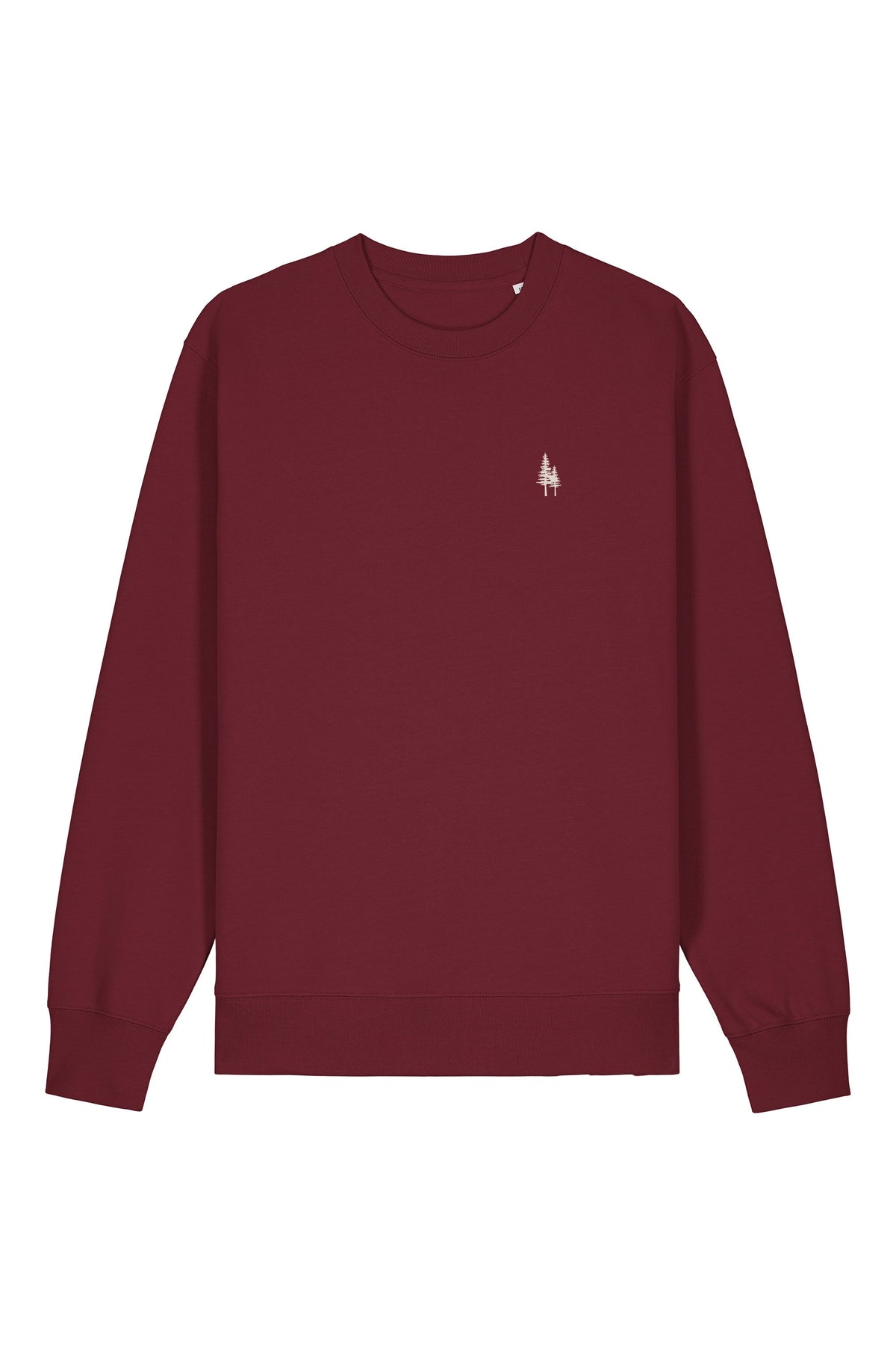 Bluza unisex Chester, logo brodat – Burgundy – față