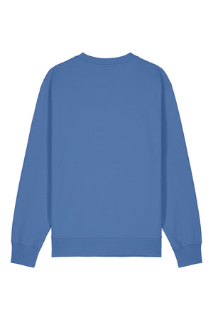 Bluza unisex Chester, model simplu – Bright Blue – spate