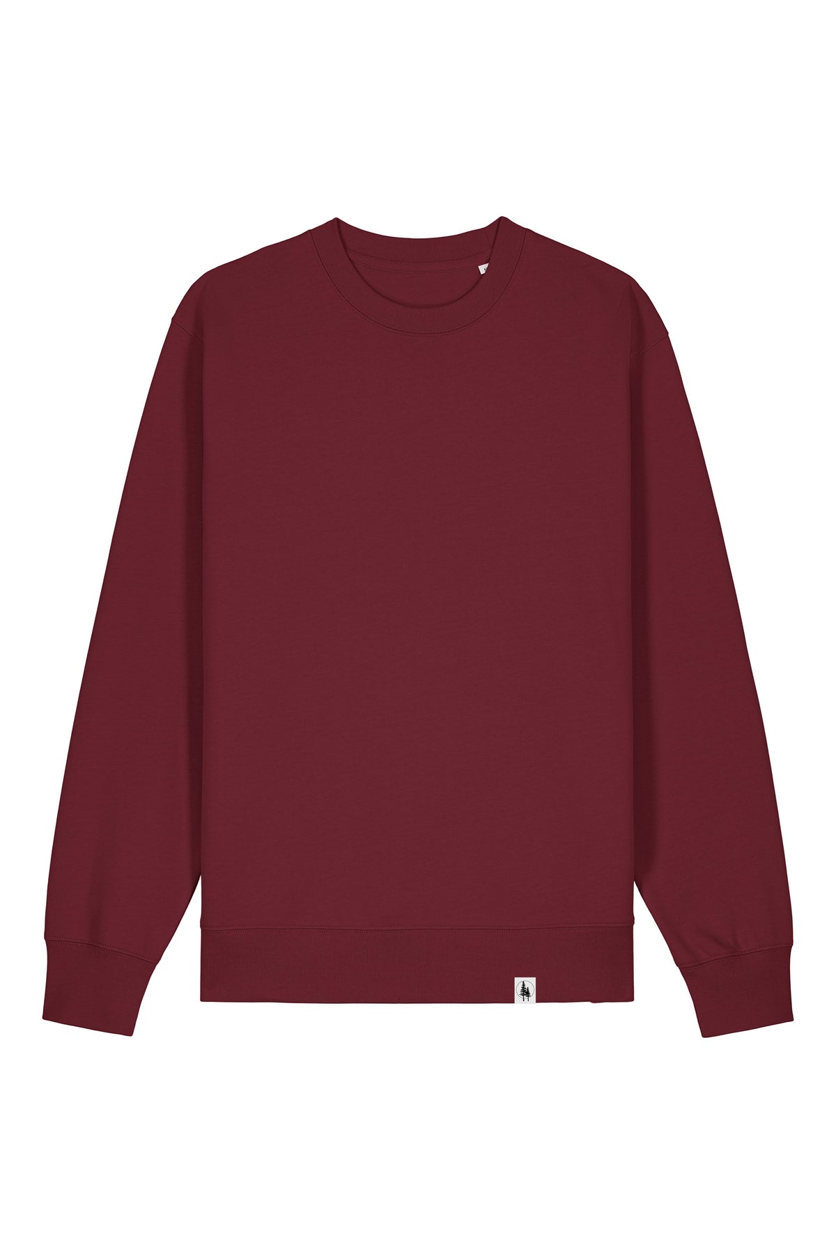 Bluza unisex Chester, model simplu – Burgundy – față