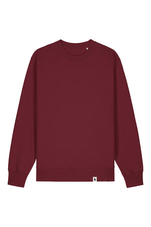 Bluza unisex Chester, model simplu – Burgundy – față