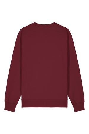 Bluza unisex Chester, logo brodat – Burgundy – spate