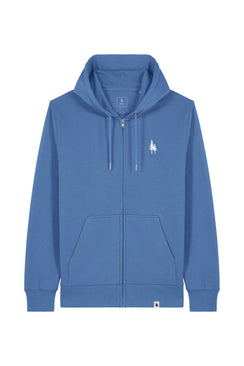 Hanorac subtire cu fermoar Conor, print Logo Empath – Bright Blue – față