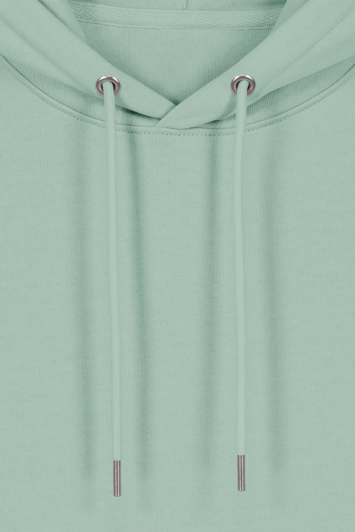 Hanorac premium unisex Cruz, Logo Brodat – Aloe – detaliu glugă și șnururi