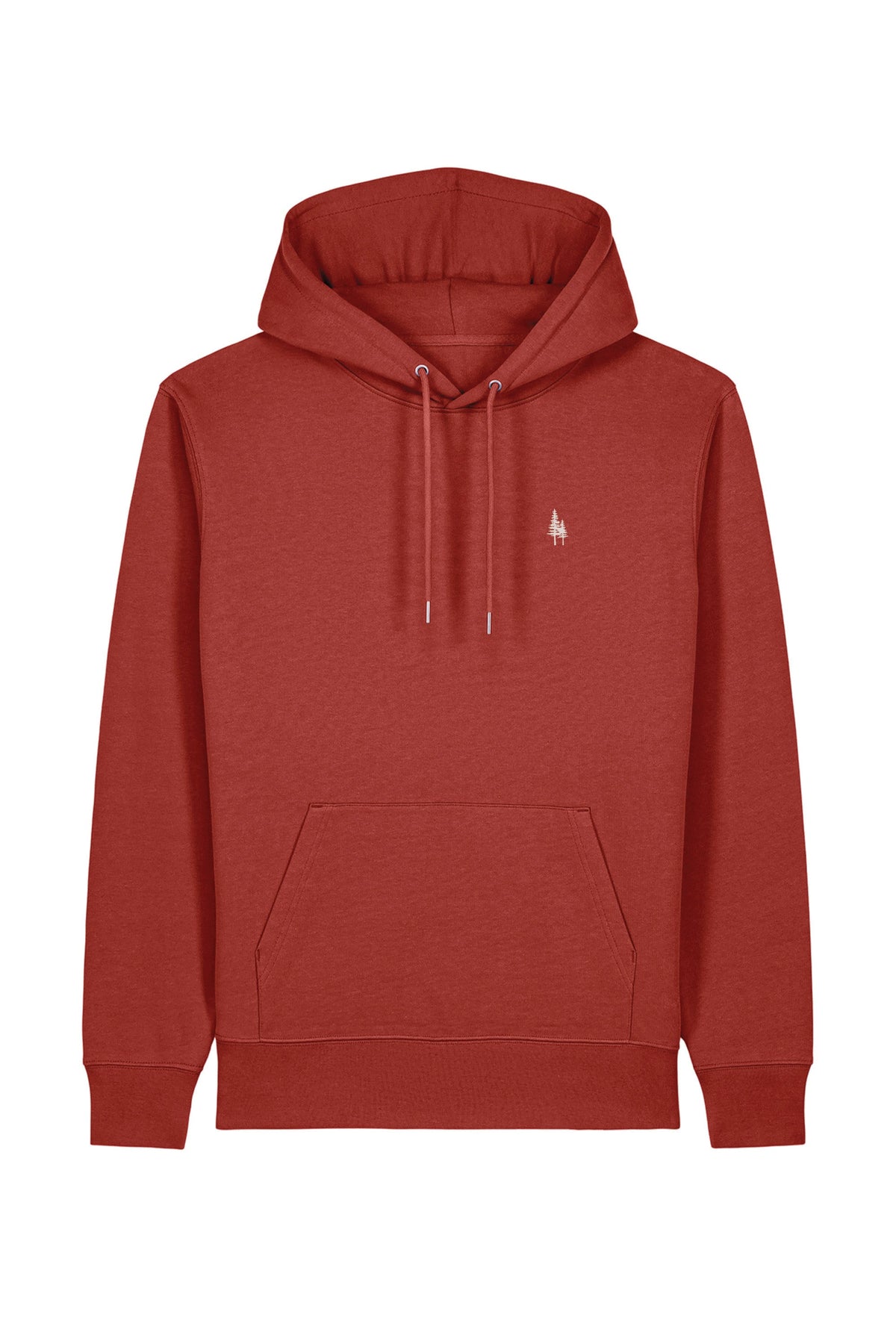 Hanorac premium unisex Cruz, Logo Brodat – Earthy Red – față