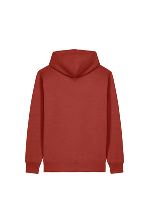 Hanorac premium unisex Cruz, Logo Brodat – Earthy Red – spate