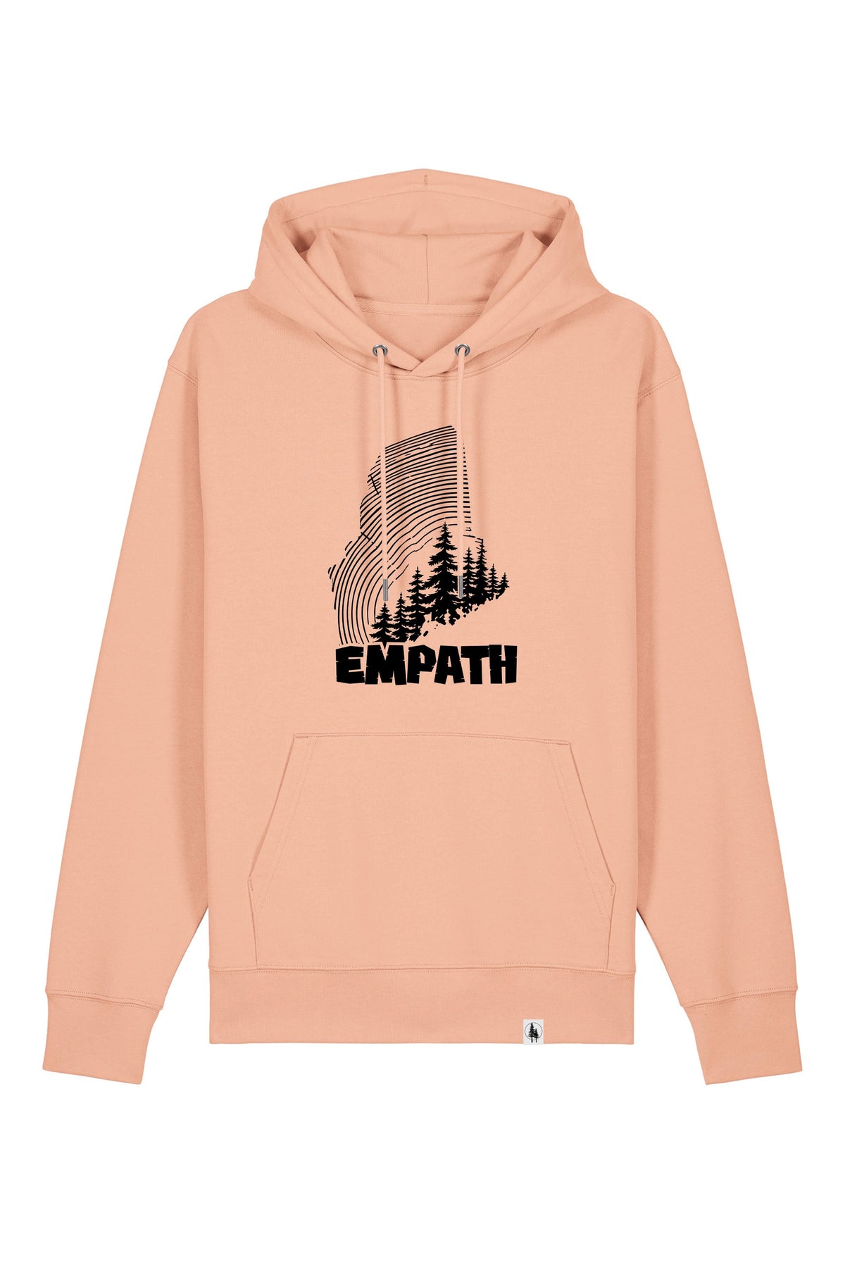 Hanorac premium unisex Cruz, print Wood, Fraiche Peche - față