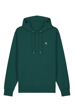 Hanorac premium unisex Cruz, Logo Brodat – Glazed Green – față