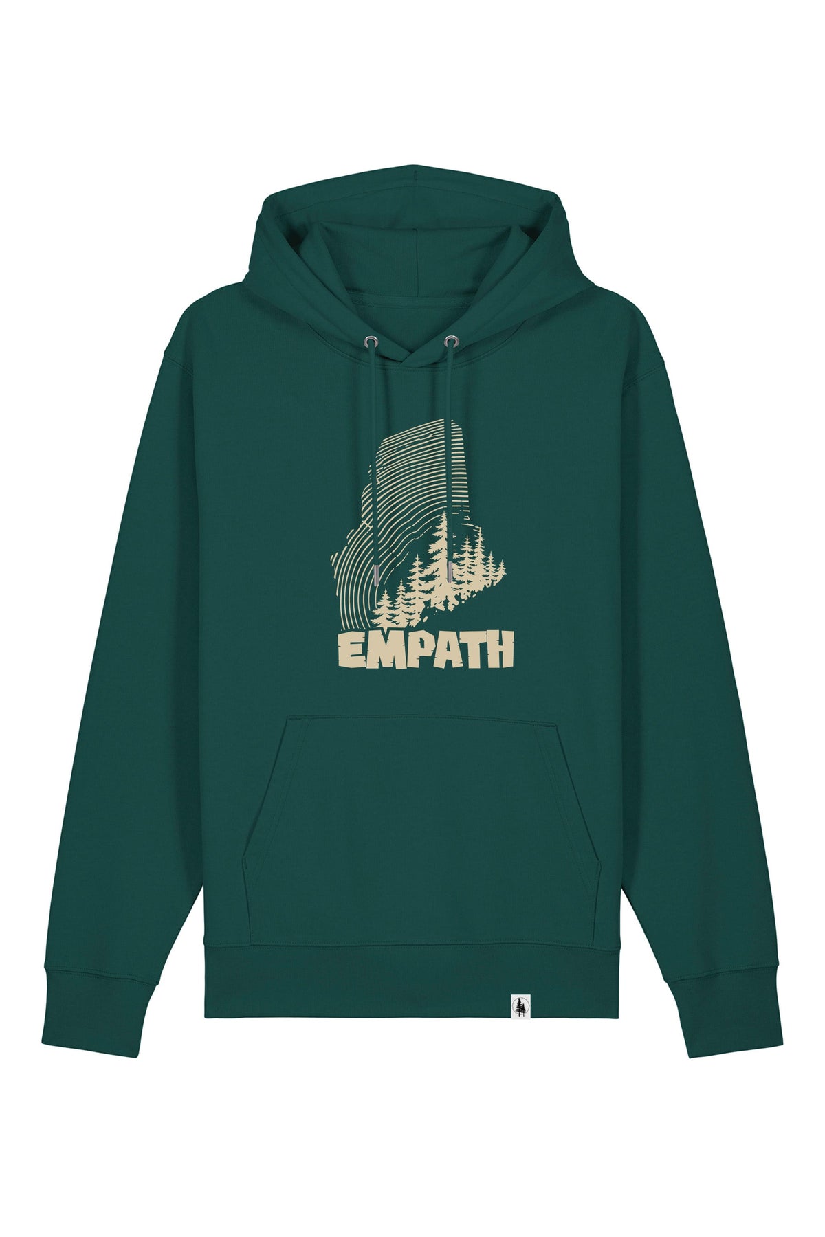 Hanorac premium unisex Cruz, print Wood, Glazed Green - față