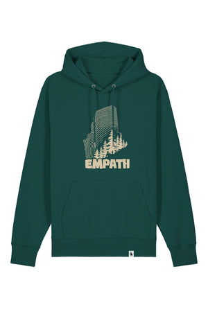 Hanorac premium unisex Cruz, print Wood, Glazed Green - față