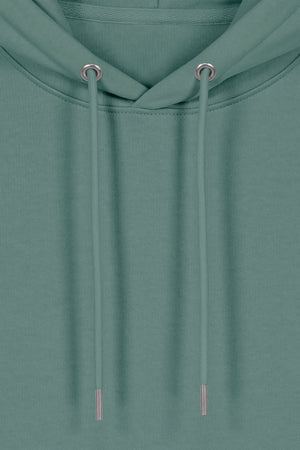 Hanorac premium unisex Cruz, Logo Brodat – Green Bay – detaliu glugă și șnururi