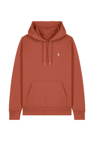 Hanorac premium unisex Cruz, Logo Brodat – Heritage Brown – față