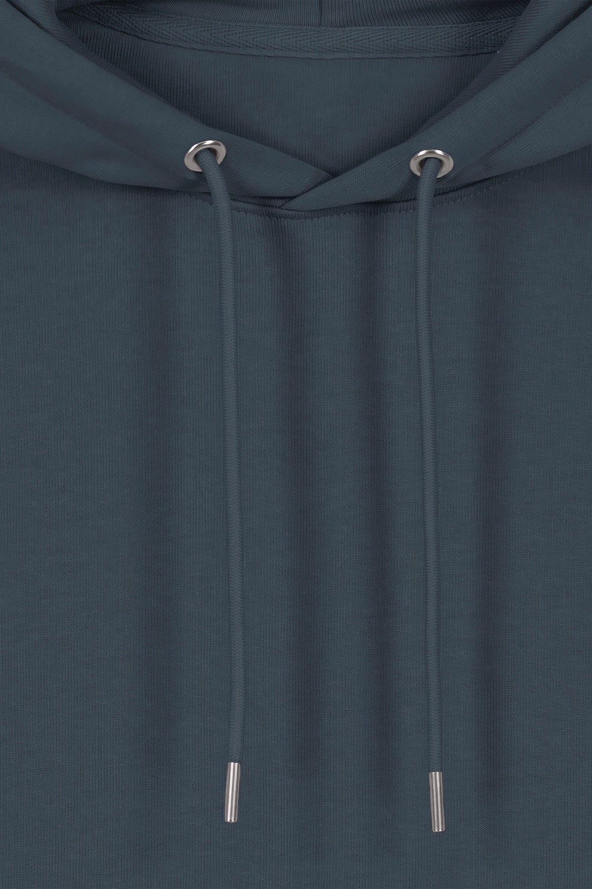 Hanorac premium unisex Cruz, Logo Brodat – India Ink Grey – detaliu glugă și șnururi