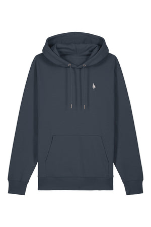 Hanorac premium unisex Cruz, Logo Brodat – India Ink Grey – față