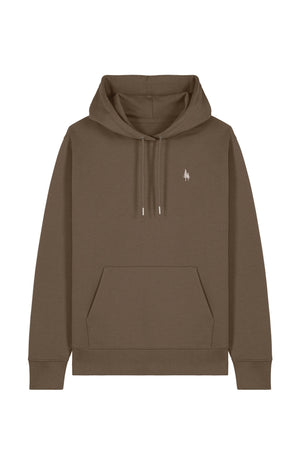 Hanorac premium unisex Cruz, Logo Brodat – Mosstone – față