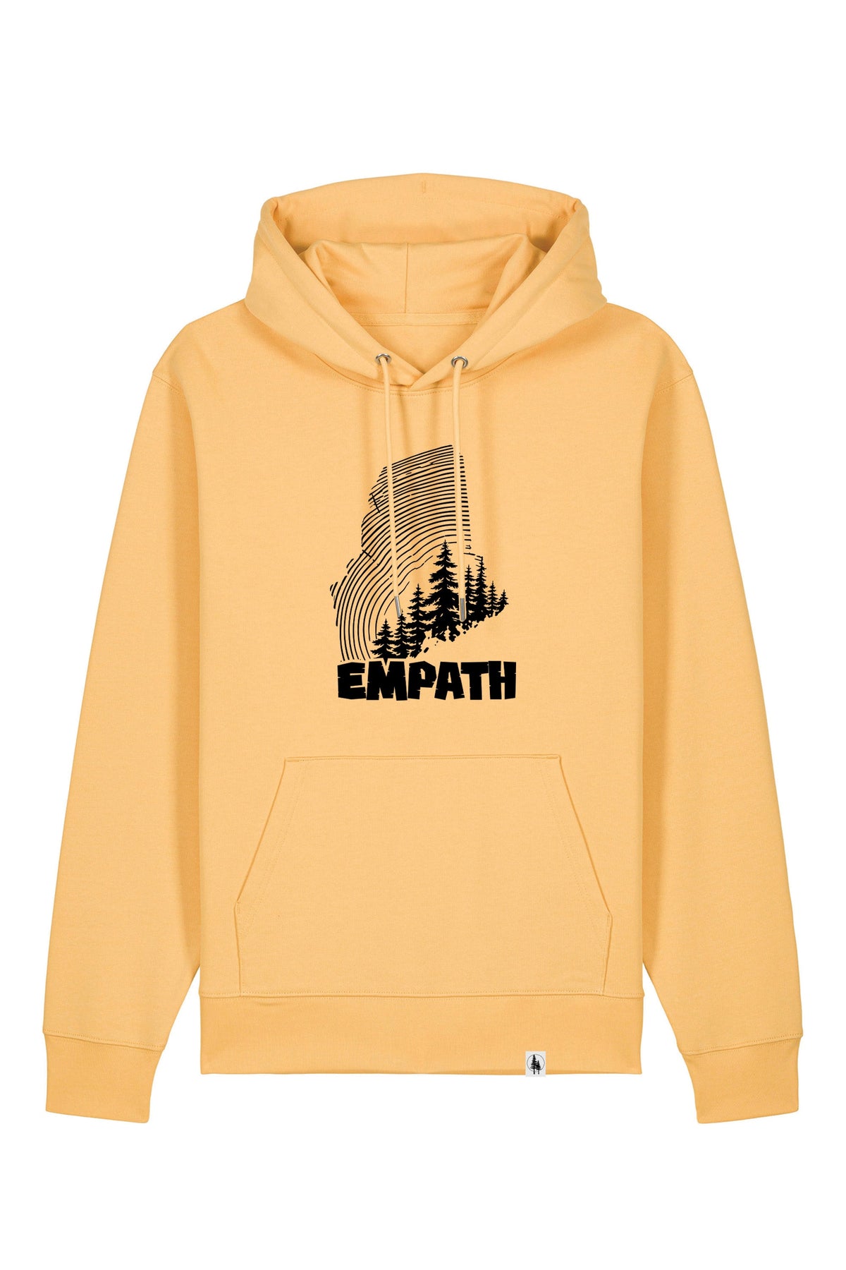 Hanorac premium unisex Cruz, print Wood, Nispero - față