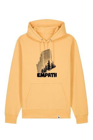 Hanorac premium unisex Cruz, print Wood, Nispero - față
