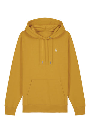 Hanorac premium unisex Cruz, Logo Brodat – Ochre – față