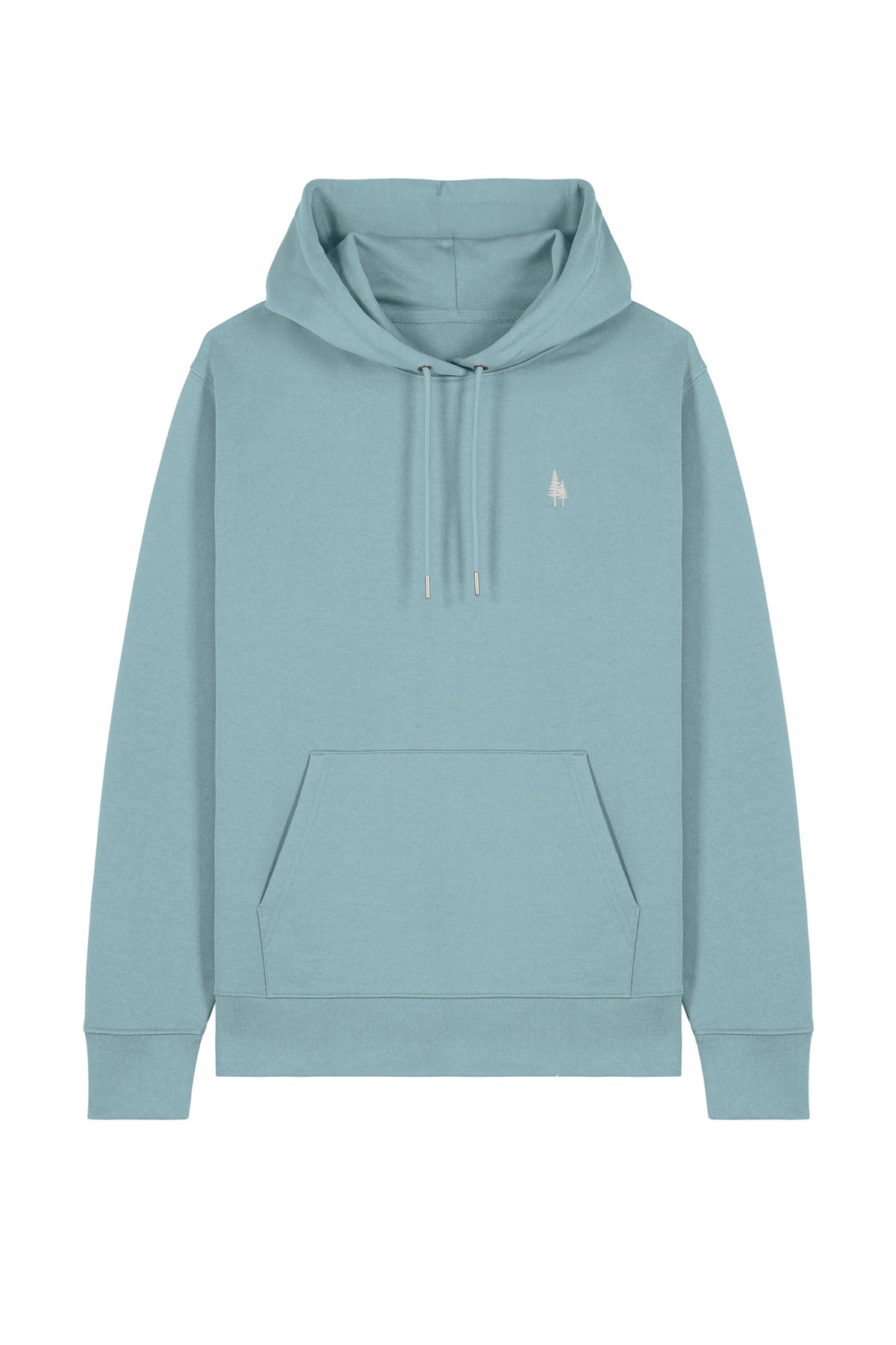 Hanorac premium unisex Cruz, Logo Brodat – Pebble Blue – față