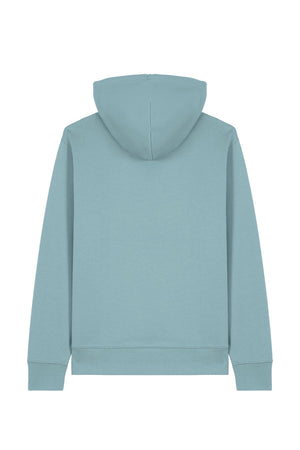 Hanorac premium unisex Cruz, Logo Brodat – Pebble Blue – spate