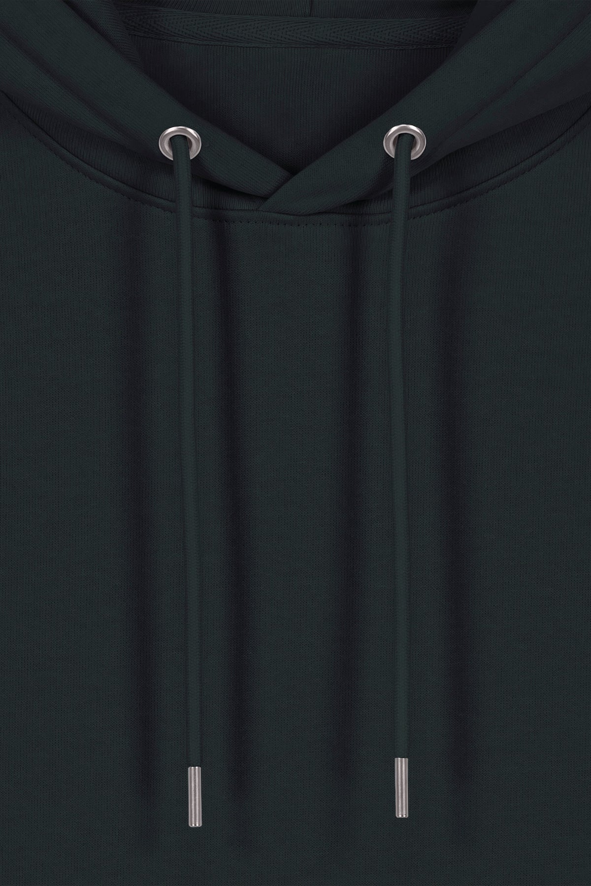 Hanorac premium unisex Cruz, Logo Brodat – Negru – detaliu glugă și șnururi
