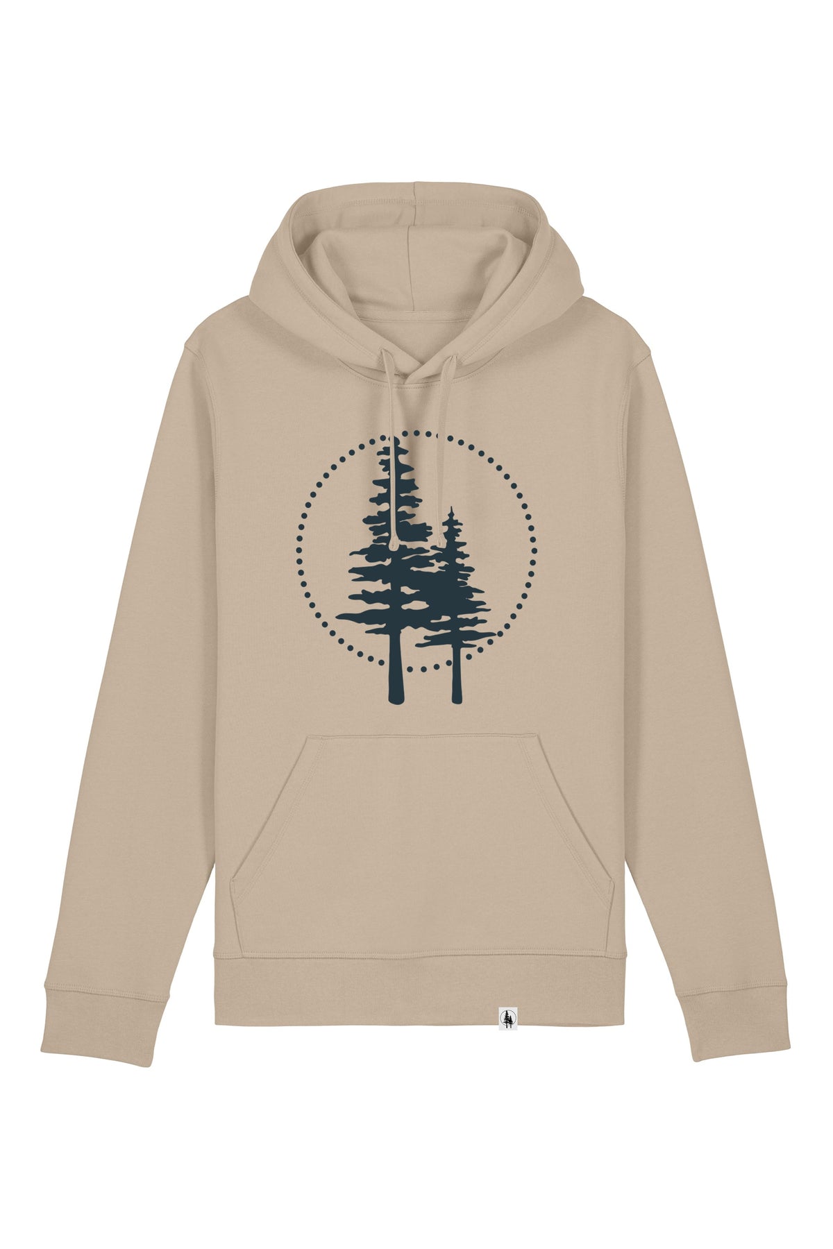 Hanorac unisex Drum, print Logo Empath, Desert Dust - față