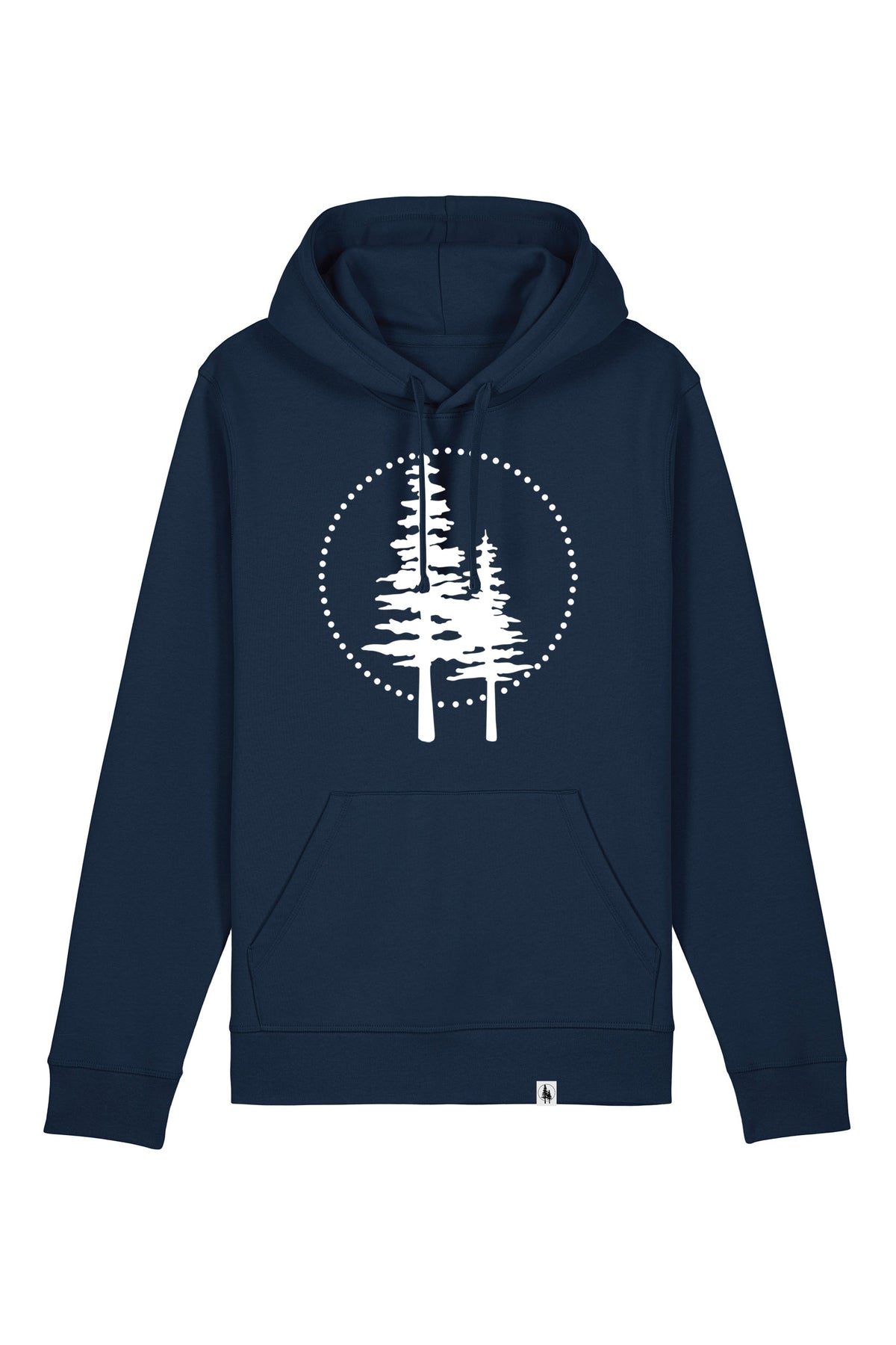 Hanorac unisex Drum, print Logo Empath, French Navy - față