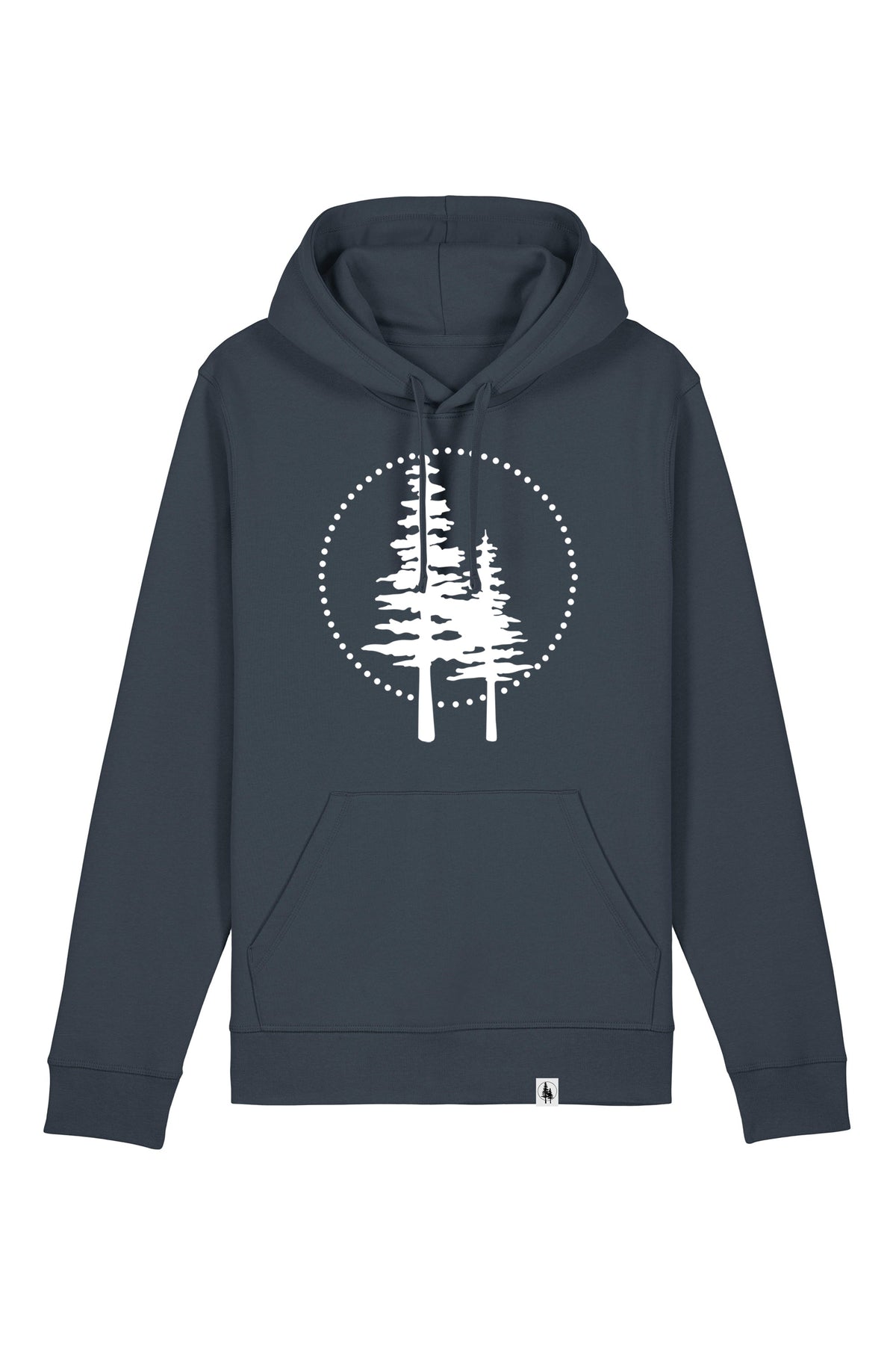 Hanorac unisex Drum, print Logo Empath, India Ink Grey - față