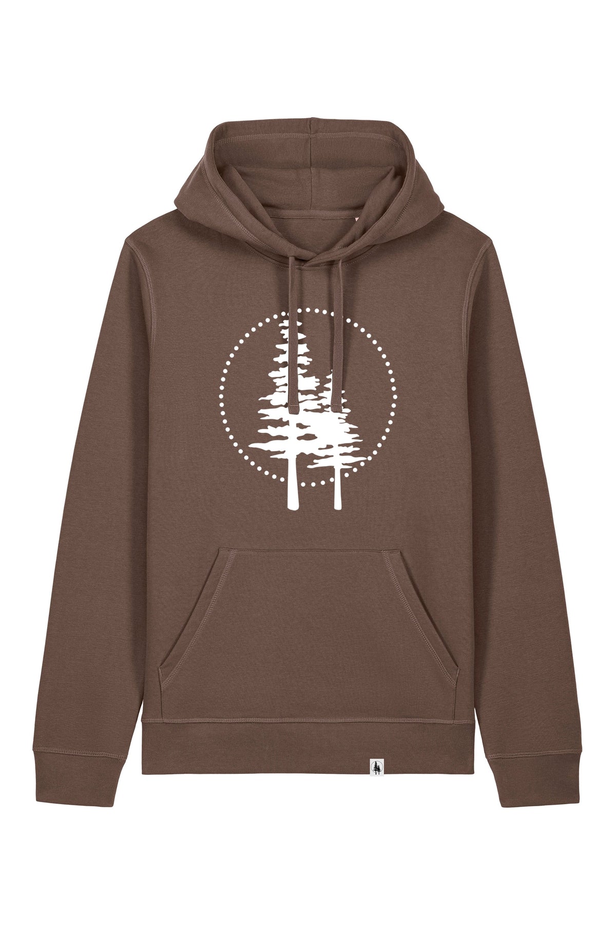 Hanorac unisex Drum, print Logo Empath, Mocha - față