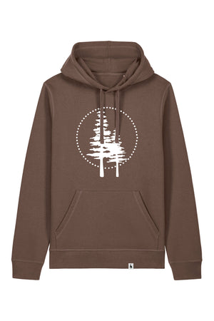 Hanorac unisex Drum, print Logo Empath, Mocha - față