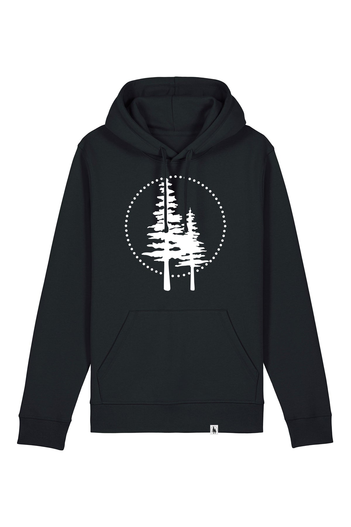 Hanorac unisex Drum, print Logo Empath, Negru - față