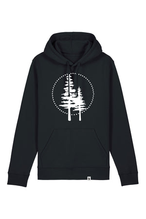 Hanorac unisex Drum, print Logo Empath, Negru - față