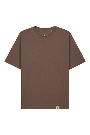 Tricou unisex Friz, model simplu – Mocha – față