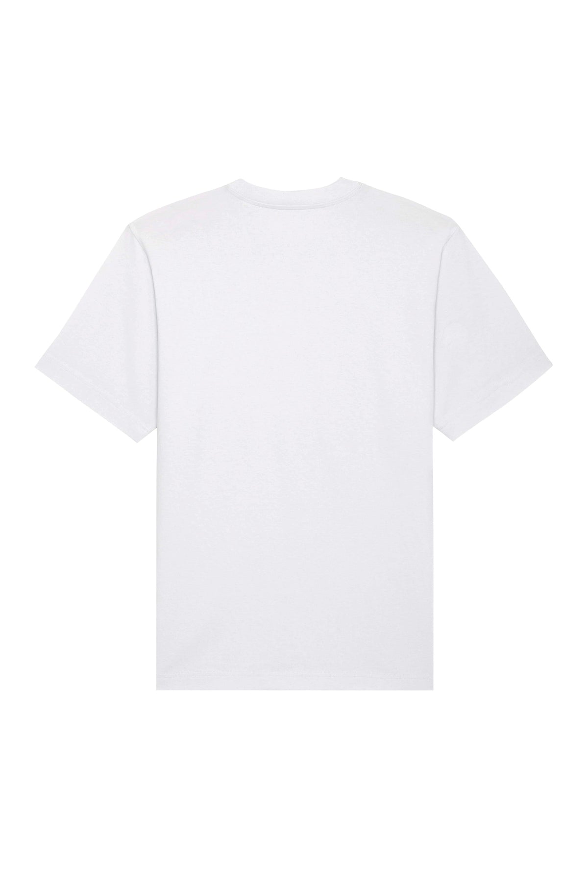 Tricou unisex Friz, model simplu – Alb – spate